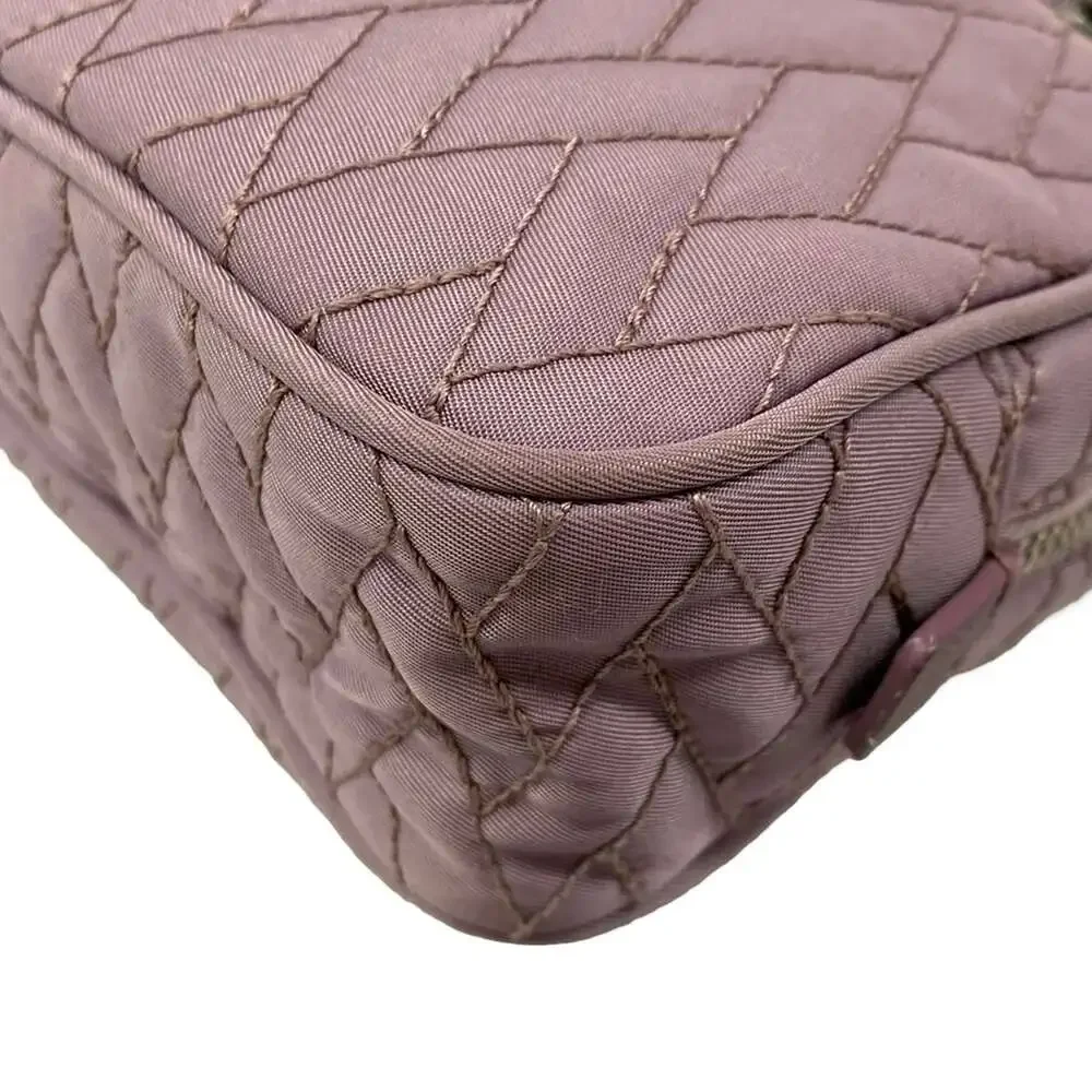 Prada Handbag Light Purple Nylon Leather